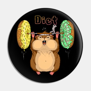 Diet Hamster Pin