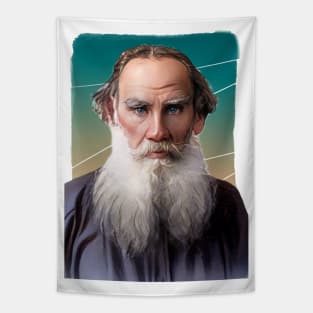 Russian writer Leo Tolstoy illustration Tapestry