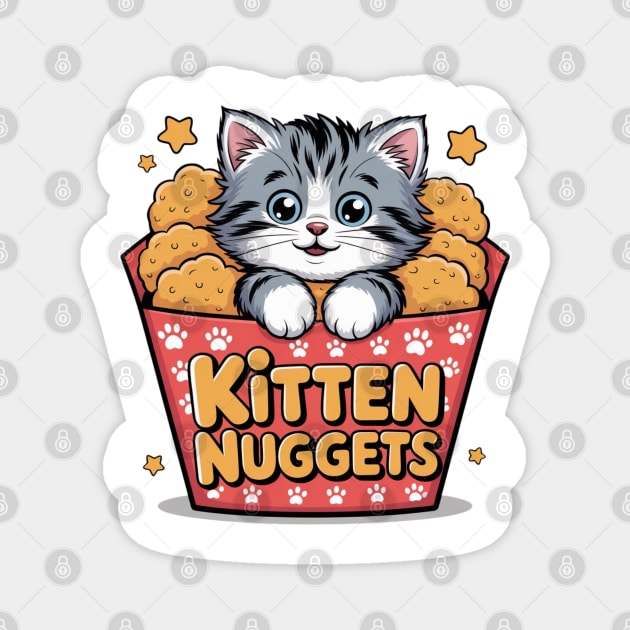 kitten-nuggets Magnet by Creatifly Graphic Tees