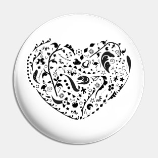 Heart shaped graphic pattern Pin