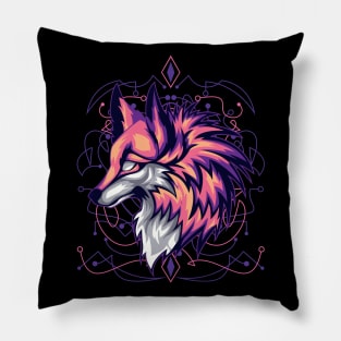 classic wolf Pillow