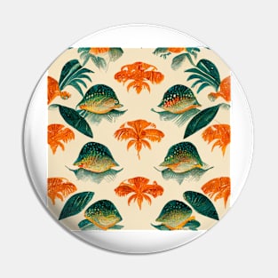 Vintage abstract ocean Pin