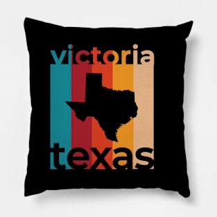 Victoria Texas Retro Pillow