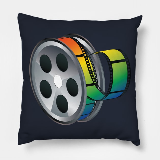 Movie Reel Pillow by AnnArtshock