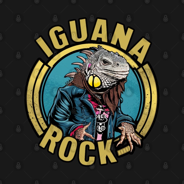 Lizard Rockstar - Iguana Rock by Moulezitouna