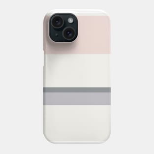 A neat harmony of Very Light Pink, Grey, Silver and Light Grey stripes. Phone Case