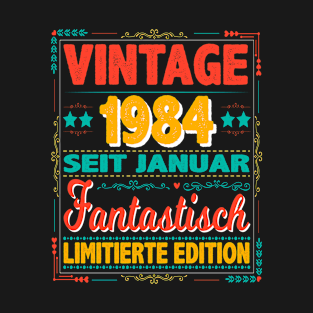 Januar 1984 Vintage Fantastisch 40 Jahren Mann Frau Geburtstag T-Shirt