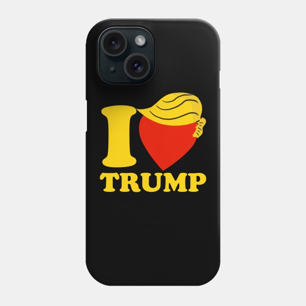 I Love Trump with Big Red Heart Phone Case by screamingfool