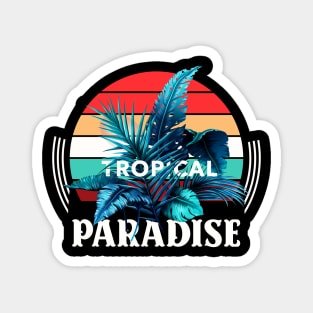 Tropical Paradise Retro Surfer Exotic Magnet