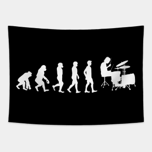 Funny Drummer Evolution Of Man And Drumming Tapestry