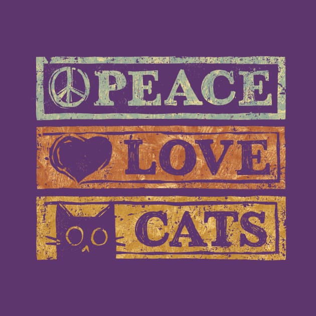 Peace Love Cats by kg07_shirts