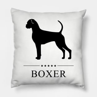 Boxer Black Silhouette Pillow