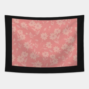 The cute flower pattern in light yellow and peach pink fresh spring colours Tapestry