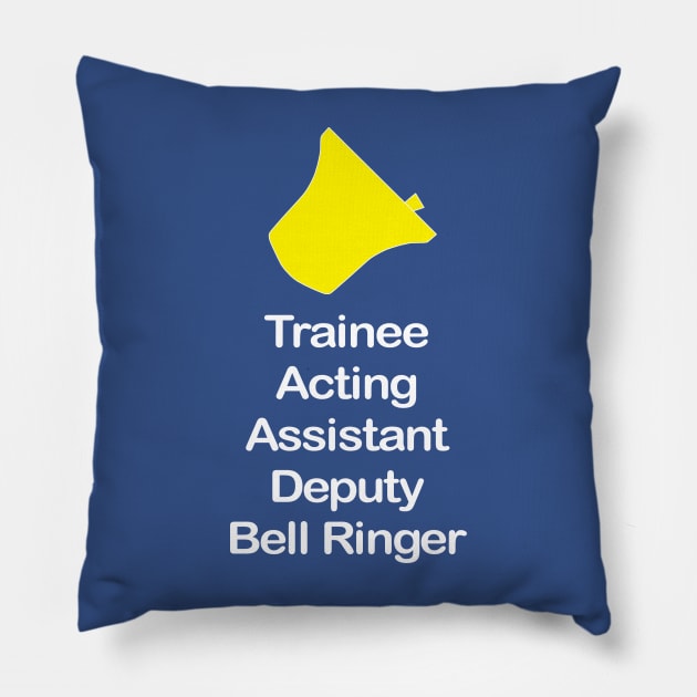 Trainee Bell Ringer (Dark Background) Pillow by Grandsire