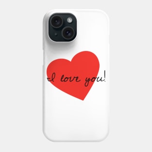 Red Hearted Love Phone Case