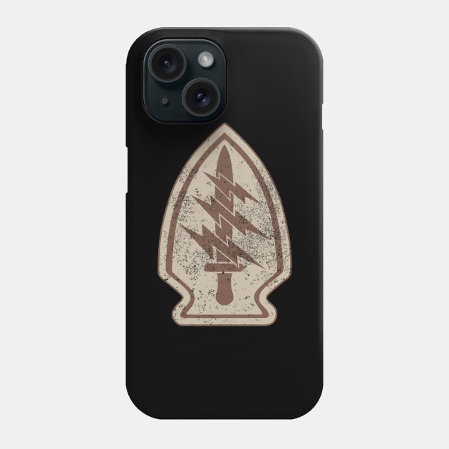 1st Special Forces Command (Airborne) (distressed) Phone Case by Firemission45