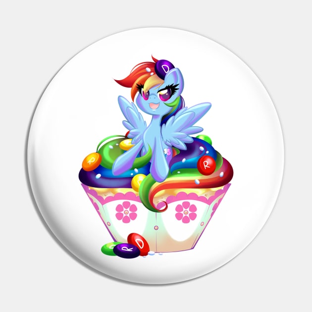 PonyCake Rainbow Dash Pin by BambooDog