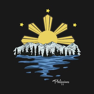 Filipino Sunset Flag Vintage Philippines Art T-Shirt