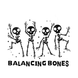 Balancing Bones v2 Black T-Shirt