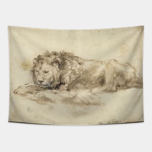 Reclining Lion Tapestry