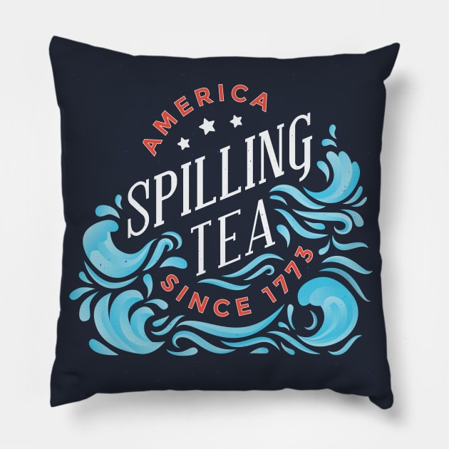 4th of July Spilling Tea Pillow by BlaseCo