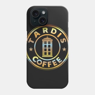 TARDIS COFFEE GOLDEN LABEL Phone Case