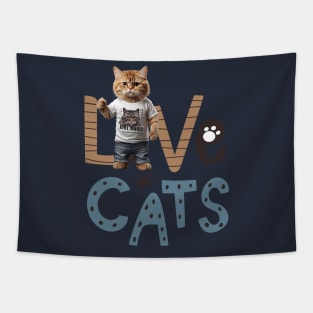 "Pawsitively perfect Cat Lover Tee Tapestry
