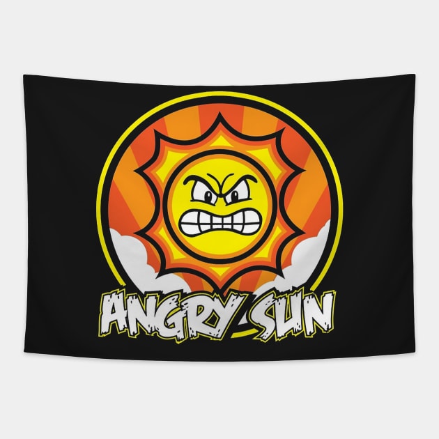 Angry Sun Christmas Tapestry by WelbockArt