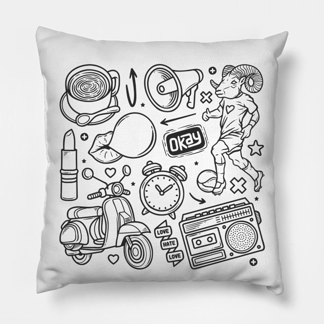 Decoration Abstract Pillow by Mako Design 