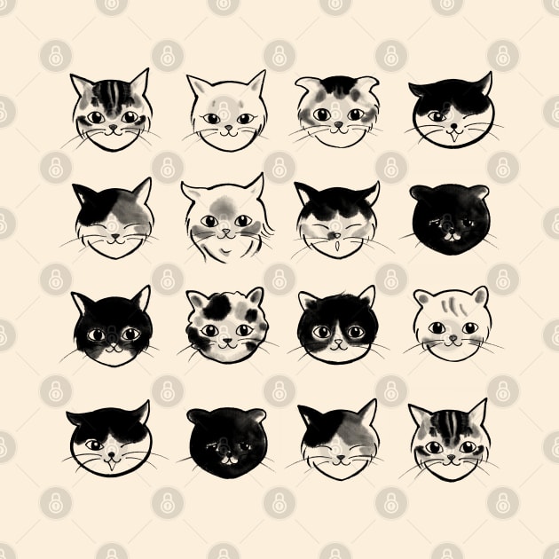 Cats heads by juliewu