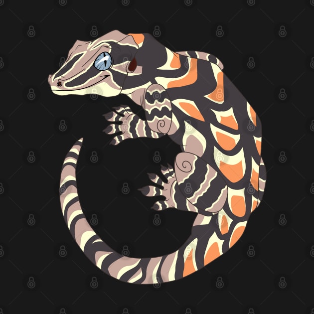 Orange Blotch Gargoyle Gecko by TwilightSaint