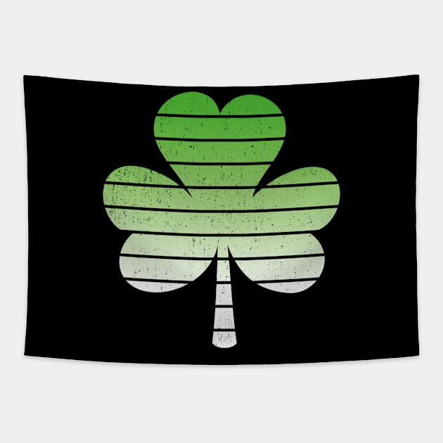 Funny St Patricks Day Vintage Retro Clover Tapestry by trendingoriginals