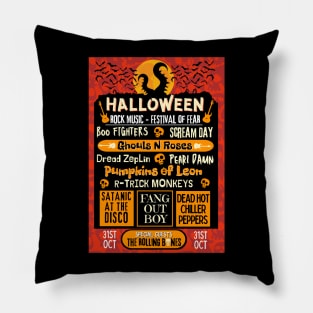Halloween Rock Music Festival |Halloween Music Pillow