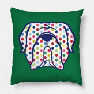 Mastiff dog face in polka dots! Dogue de Bordeaux, Bordeaux Mastiff, French Mastiff Pillow