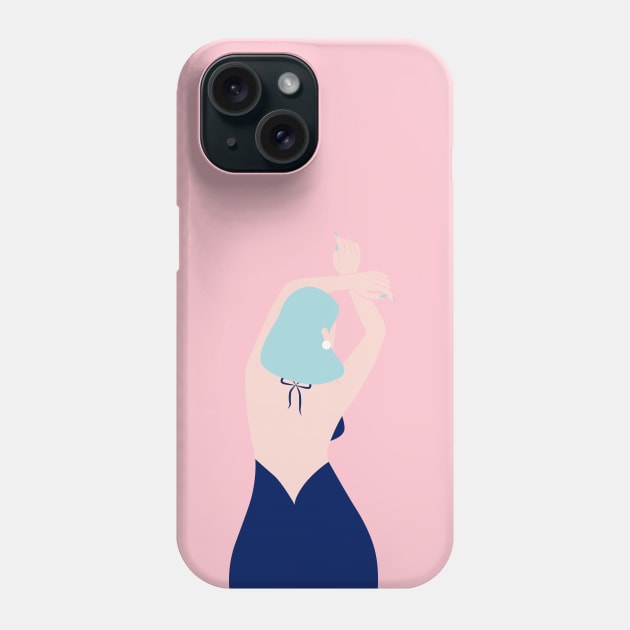 Blue girl. Phone Case by candelanieto