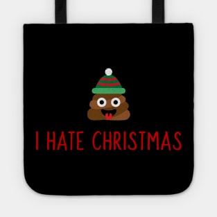 Funny Emoji I Hate Christmas Tote