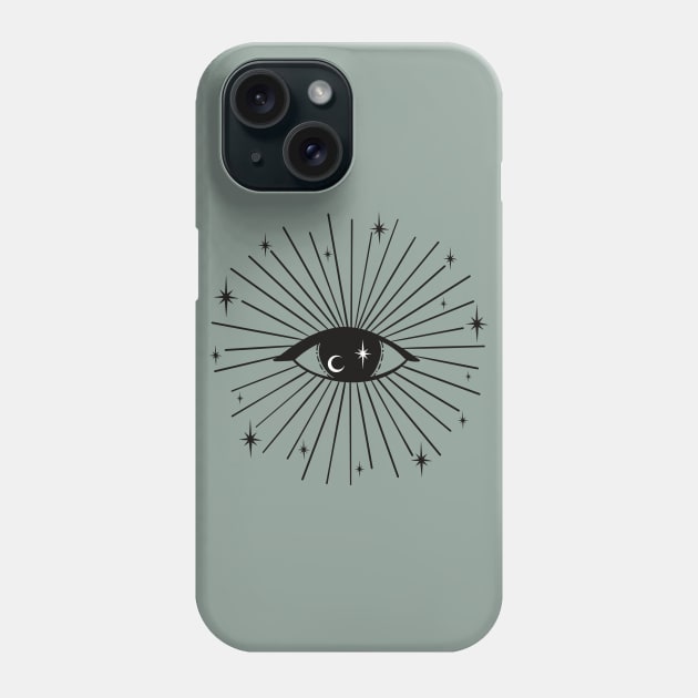 Magic Evil Eye (black version) Phone Case by MadelaneWolf 