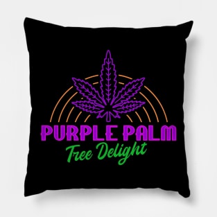 Purple Palm Tree Delight Pillow