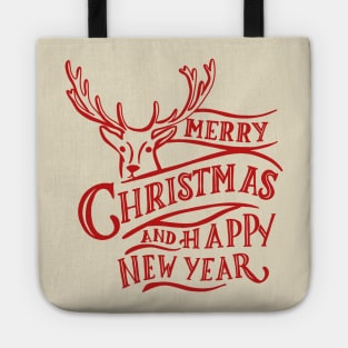 Merry Christmas and Happy New Year Tote