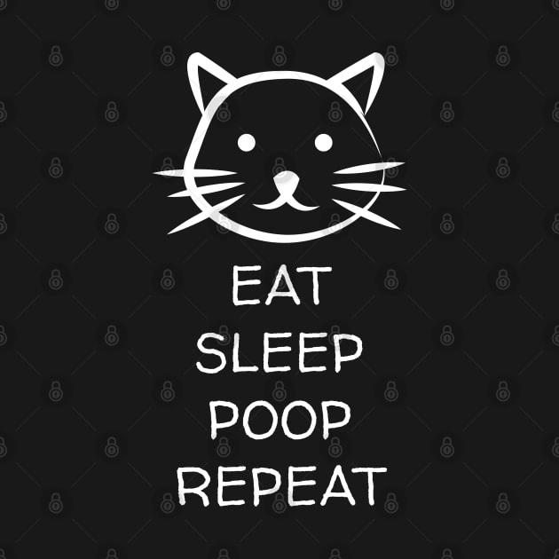 Eat Sleep Poop Repeat Cat Lover by Muzehack