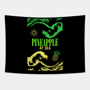 pineapple at sea full wave 02 tshirt Tapestry