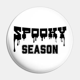 Spooky Season Varsity Font Typography Pin