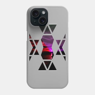 Red geometric sunset Phone Case