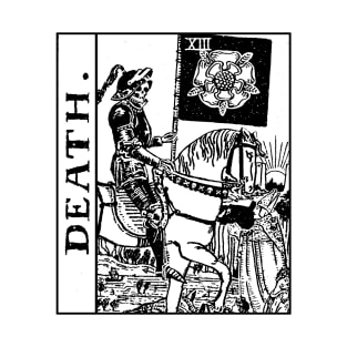 Death Tarot Card Black and White T-Shirt