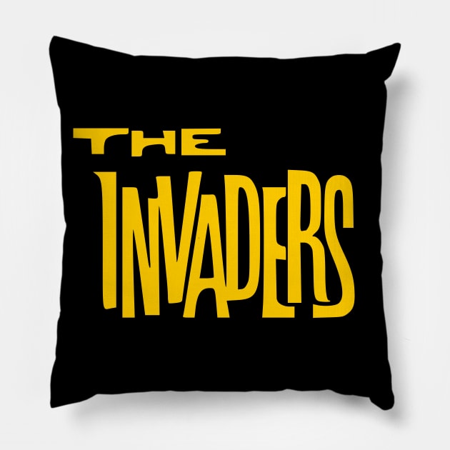 The Invaders - 60s Tv Show Logo V2 Pillow by wildzerouk