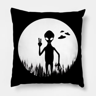 Funny Alien And Ufos Pillow