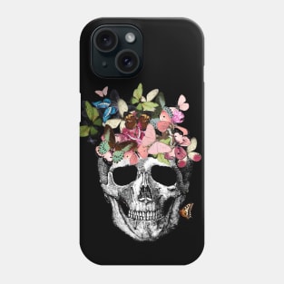 Sage Tribe Skull With Butterflies Phone Case