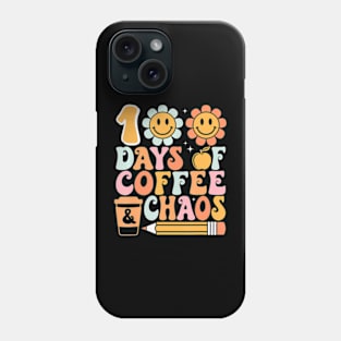 100 Days Of School Coffee Lover 100Th Day Of School Teacher Phone Case