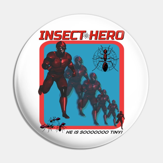 INSECT HERO Parody Retro Off Brand Boot Super Hero Funny Knock Off Pin by blueversion