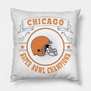 Chicago Super Bowl Champions Pillow